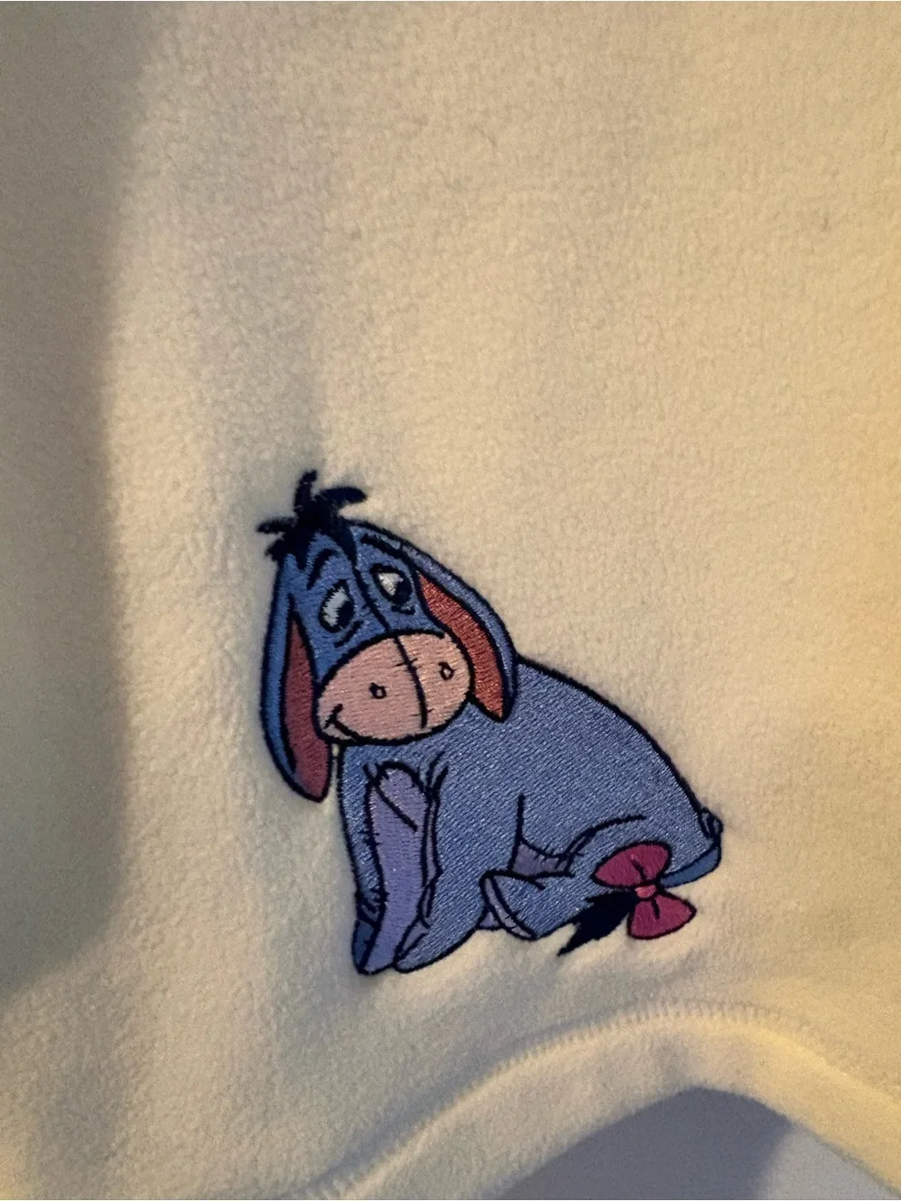 Disney Men's Cream Quarter-Zip Sweater with Eeyore Accent - Picture 2 of 6